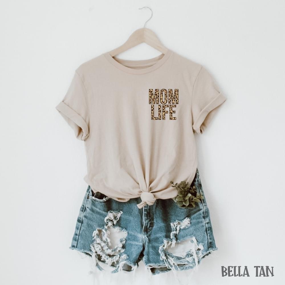 Mom Life Cheetah Print Graphic Tee